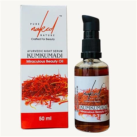 PURE NAKED NATURE Kumkumadi Thailam Skin Brightening Face Oil For Bright Glowing Dull Damage