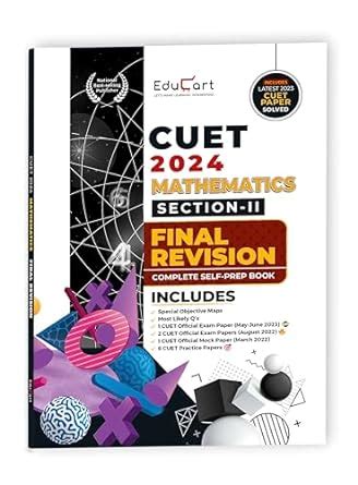 Educart Mathematics Section Nta Cuet Ug Entrance Exam Book Final