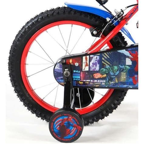 Spiderman Vélo Enfant Garçon 16 Pouces Freins sur Le Guidon Roues de