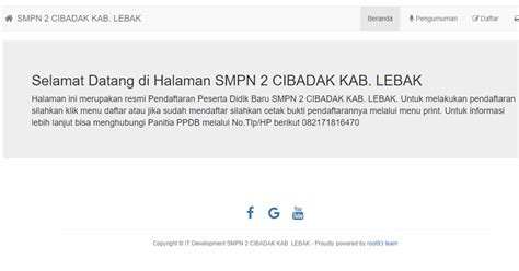 Smpn 2 Cibadak Kab Lebak Aplikasi Ppdb Berbasis Web Versi 3 Smpn 2