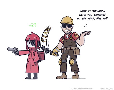 Engineer hitting Sentry Girl with his wrench | Team Fortress 2 | Team ...