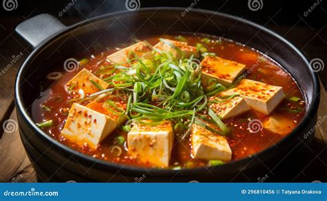 The Korean Dish Sundubu Jjigae is a Thick Tofu Soup with Seafood or