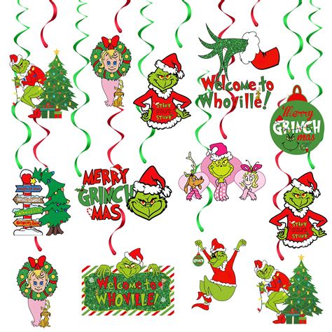 Buy Grinch Hanging Swirls Grinch Whoville Christmas Decorations Hanging