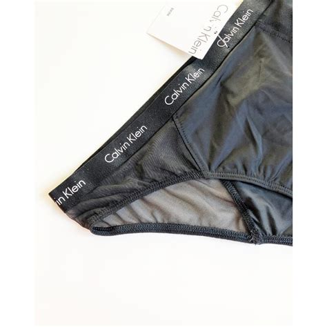 Calvin Klein Calvin Klein Logo Black sexy kalhotky Bikini s nápisy CK po celém obvodu S