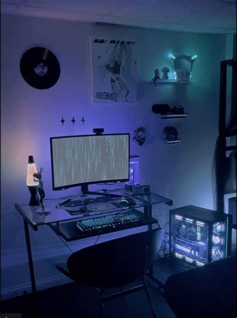 Cybercore Bedroom In Gaming Room Setup Room Setup Tech Room