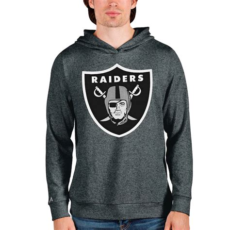 Mens Las Vegas Raiders Antigua Heathered Charcoal Team Absolute