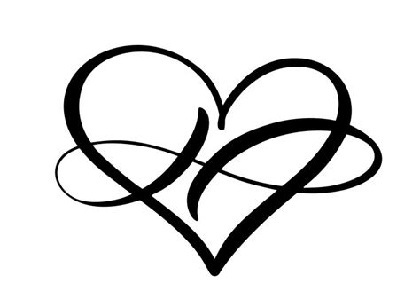 Signe d amour coeur pour toujours logo Symbole Infinity romantique lié