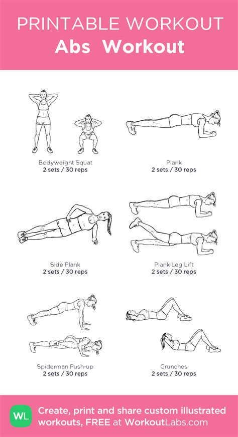 Abs Workout My Custom Workout Created At • Click Through To Download As