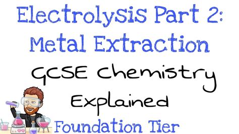 Electrolysis Part Metal Extraction Foundation Tier Gcse