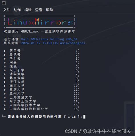 【kali后续配置】kali Linux 换源更新及配置ssh服务一文通（一键换源脚本） 编程知识