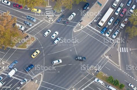 top  view   intersection stock photo  image