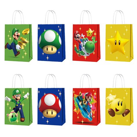 Buy 16 PCS Mario Gift Bag For Super Mario Birthday Party Supplies