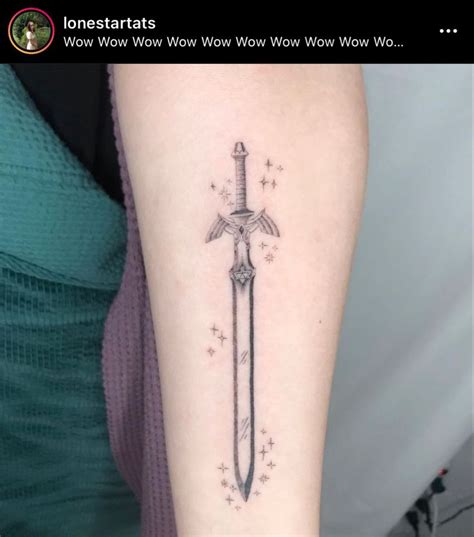 Legend of Zelda Master Sword tattoo by @lonestartats on ig | Sword tattoo, Zelda tattoo, Cool ...