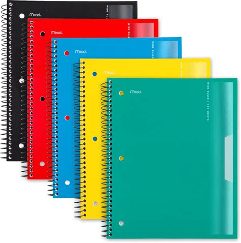 Amazon Oxford Subject Notebooks X Wide Rule