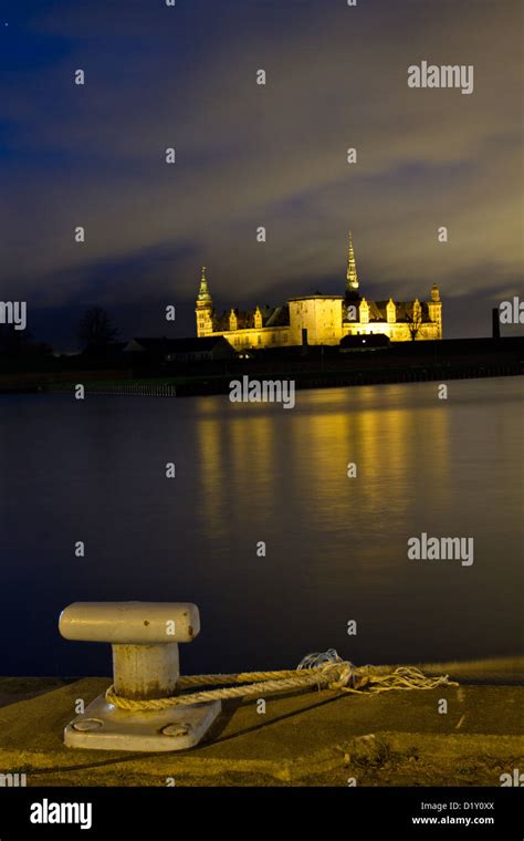 Elsinore Kronborg Castle By Night Kronborg Is The Place Of Tragedy Of