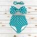 Glamorous Polka Dot Bow Bikini Set Etsy