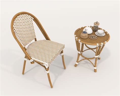 Rattan Table and Chairs Set 4 by nhattuankts | 3DOcean