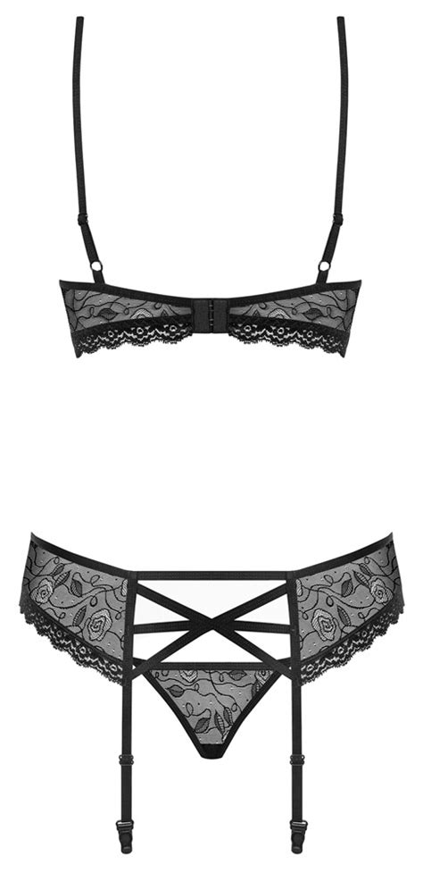 3 Teiliges Verspieltes Dessous Set Dessous Sets Club Hot Fashion Odretto Highheels