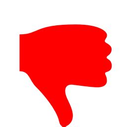 Free red thumbs down icon - Download red thumbs down icon - ClipArt ...