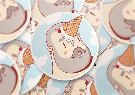 Holographic Ice Cream Gay Bear Sticker Lgbtq Sticker Gay Etsy