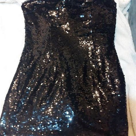 Superdry Sequinned Boob Tube Mini Dress Only Worn Depop