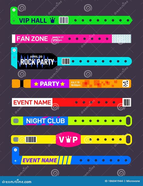 Event Bracelets Party Festival Entrance Paper Wristbands Concert