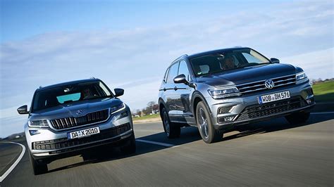 2018 Volkswagen Tiguan Allspace Vs 2018 Skoda Kodiaq Youtube