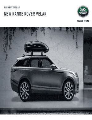 Fillable Online range rover velar accessories brochure - Land Rover Fax ...