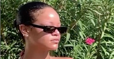 Rihanna Shares Seductive Bikini Clad Video As She Models Her Make Up