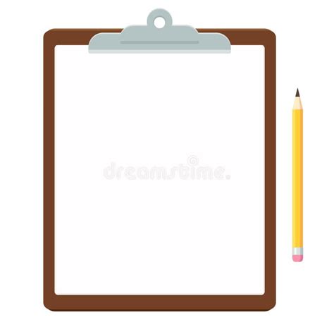 Clipboard With Blank Paper Stock Vector Illustration Of Isolated