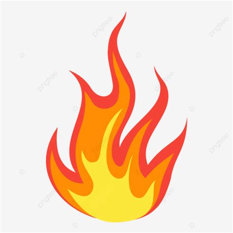 Fuego Llama Quemar Luz Dibujos Animados Png Dibujos Icono Vector