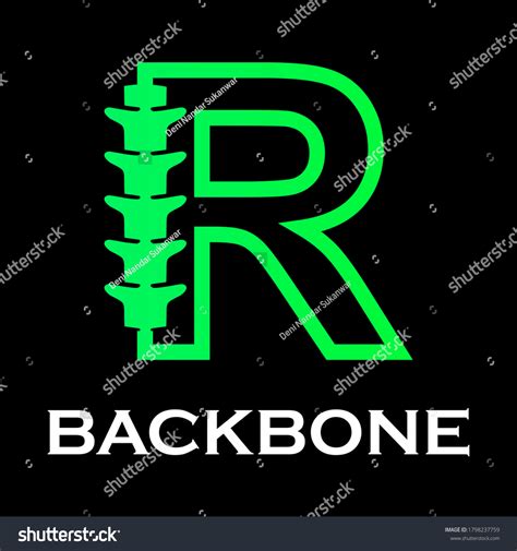 backbone letter logo design template illustration stock vector royalty