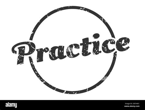 Practice Sign Practice Round Vintage Grunge Stamp Practice Stock