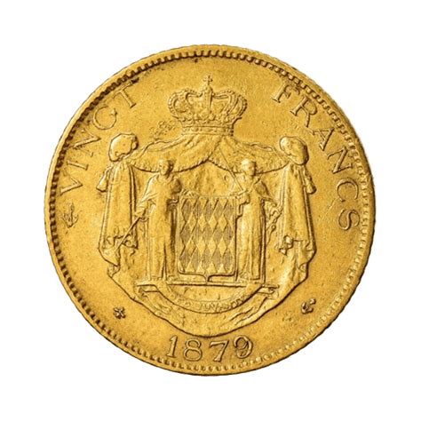 20 златни франка Монако Принц Чарлз III 1878-1879 | igold