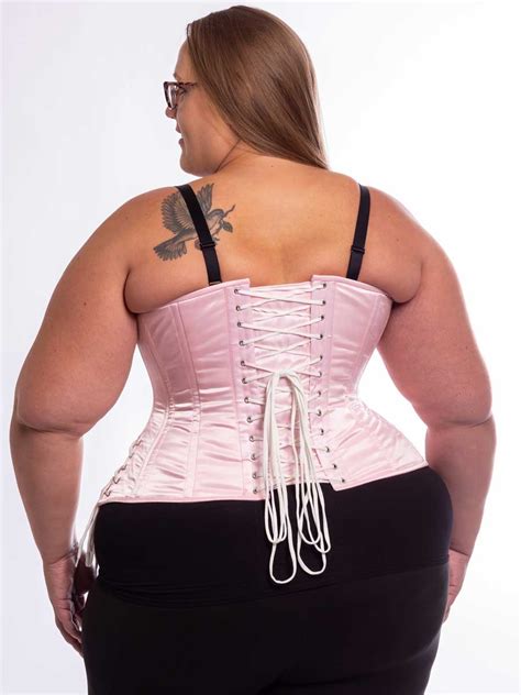 Plus Size Curvy Long Satin Corset With Hip Ties Cs 426 Orchard Corset