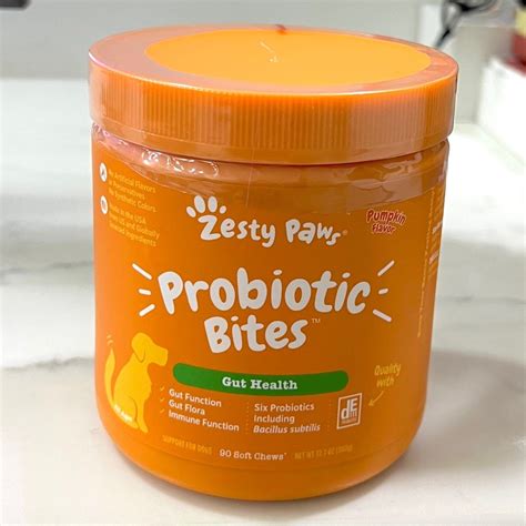 Zesty Paws Probiotic Bites - Gut Health Pumpkin Flavour, Pet Supplies, Health & Grooming on