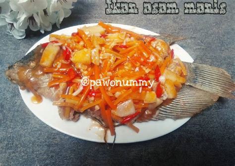 Resep Ikan Gurame Asam Manis Pengugah Selera Oleh Silmy Ummu Shuhaib