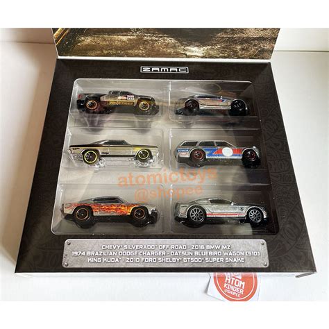 Hot Wheels Zamac Multipack Datsun Bluebird Wagon BMW MZ King Kuda Silverado Dodge Ford X 6 Set