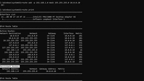 Route Add Windows Command To Add Persistent Static Route In Windows