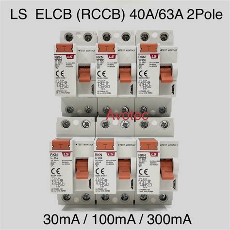 LS RKN RKN B ELCB Earth Leakage Circuit Breaker 40 63 100A 2 4