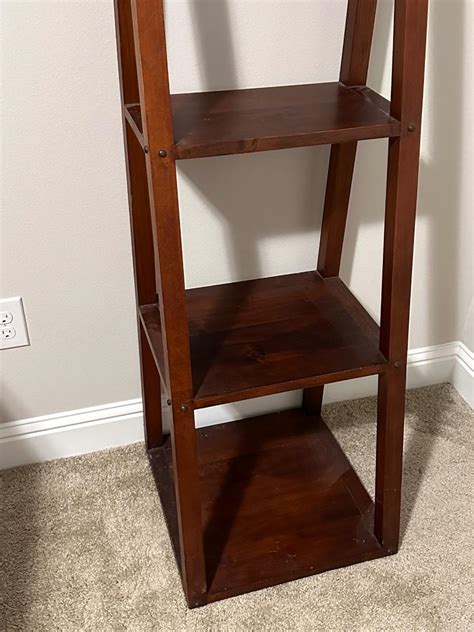 Multi Tier Wooden Shelving Unit Estatesales Org