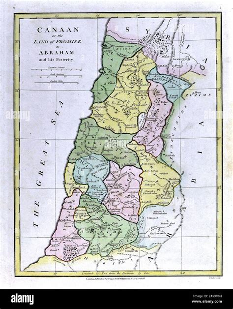 Wilkinson Map Canaan Promise Land Kingdom Of Abraham Old Testament