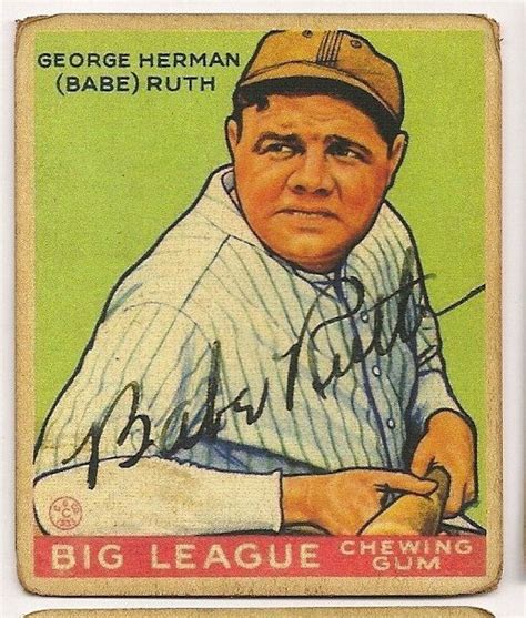 1933 Goudey Gum Babe Ruth 181 With Autograph By Julianmayle On Etsy