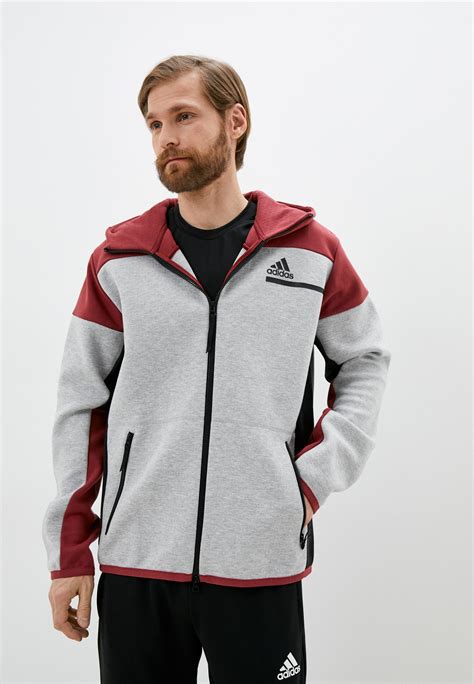 Толстовка adidas ZNE FZ, цвет: серый, RTLACE527101 — купить в интернет ...