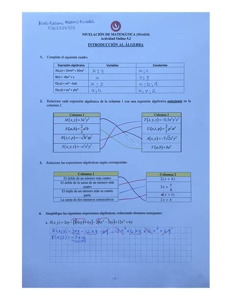 Nivelación DE Matemática MA634 nivelación de matemáticas Studocu