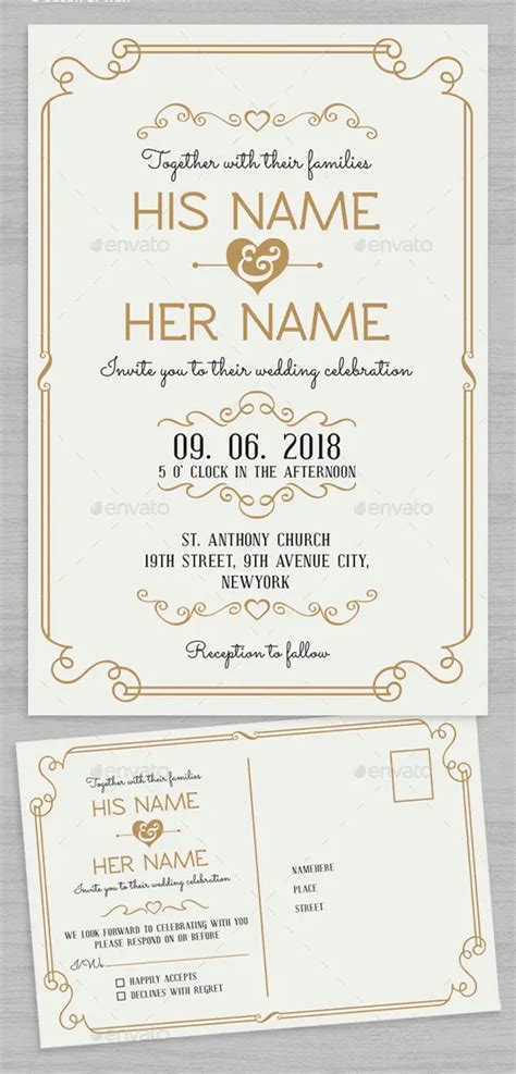 37 Awesome Psd And Indesign Wedding Invitation Template Designs For