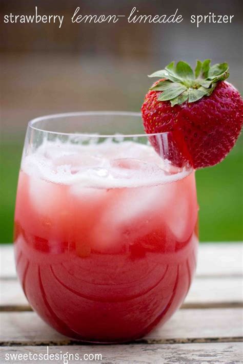 Strawberry Lemon Limeade Spritzer The Most Refreshing Drink In Summer