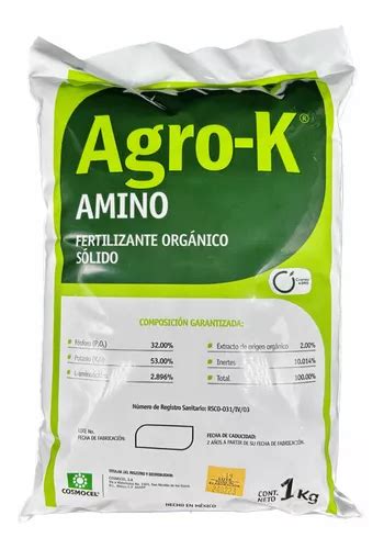 Agro K Nutriente Foliar Alto Potasio Fosforo Aminoacidos 1kg Envío Gratis