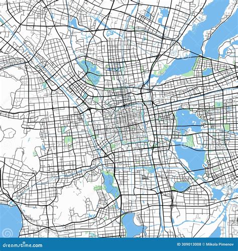 Map Of Suzhou City Stock Illustration Illustration Of Font 309013008