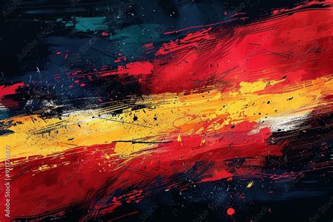 stylized illustration   german flag features horizontal
